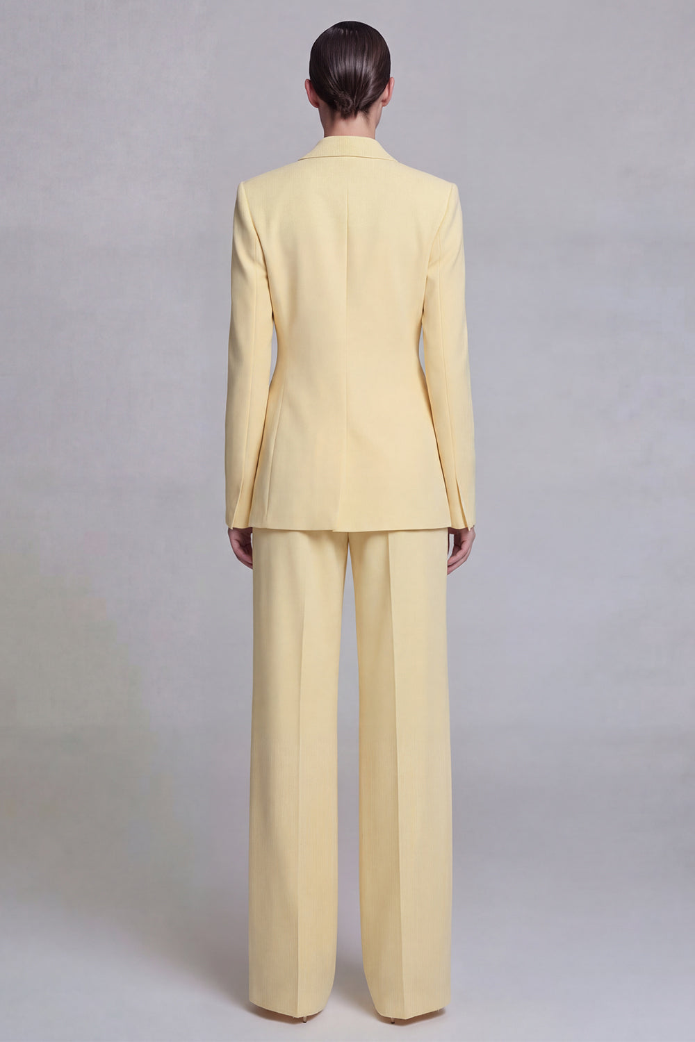 Yellow Notched Lapel 2 Piece Single Buckle Women Suits - Image 2