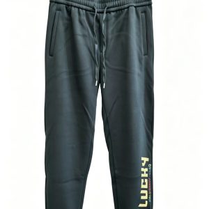 Men's LUCKY Print Casual Joggers Sweatpants Elastic Waist Drawstring Sports Trousers